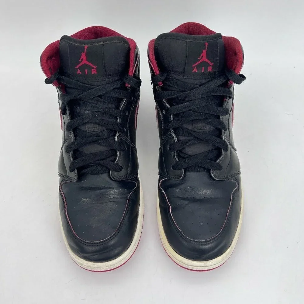 Nike Air Jordan 1 Retro Lance Mountain Bred Black Red Youth Shoes 554725-028 7Y
